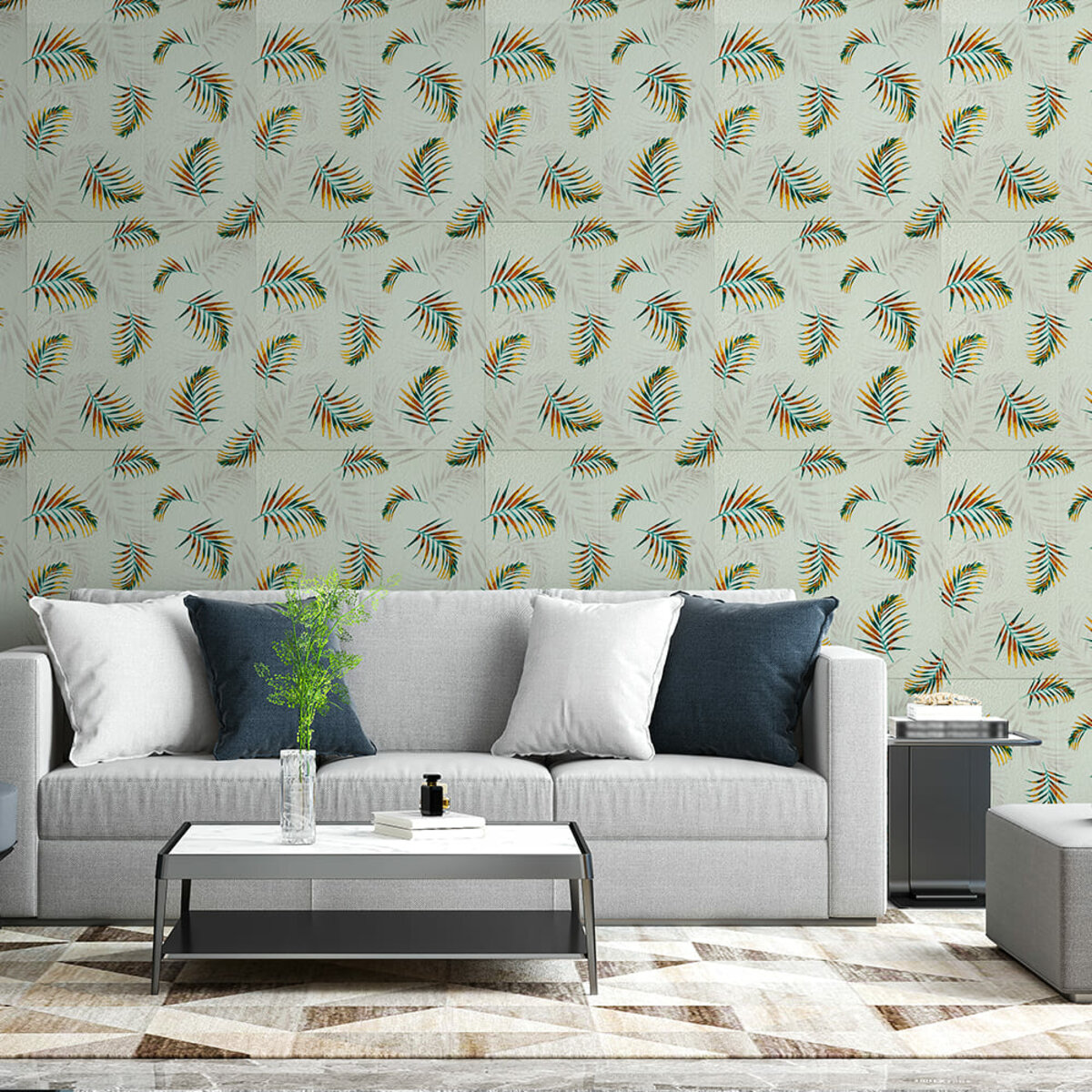 Панель стінова 3D 680х670х4мм Папороть на бежовому фоні (D) SW-00001983