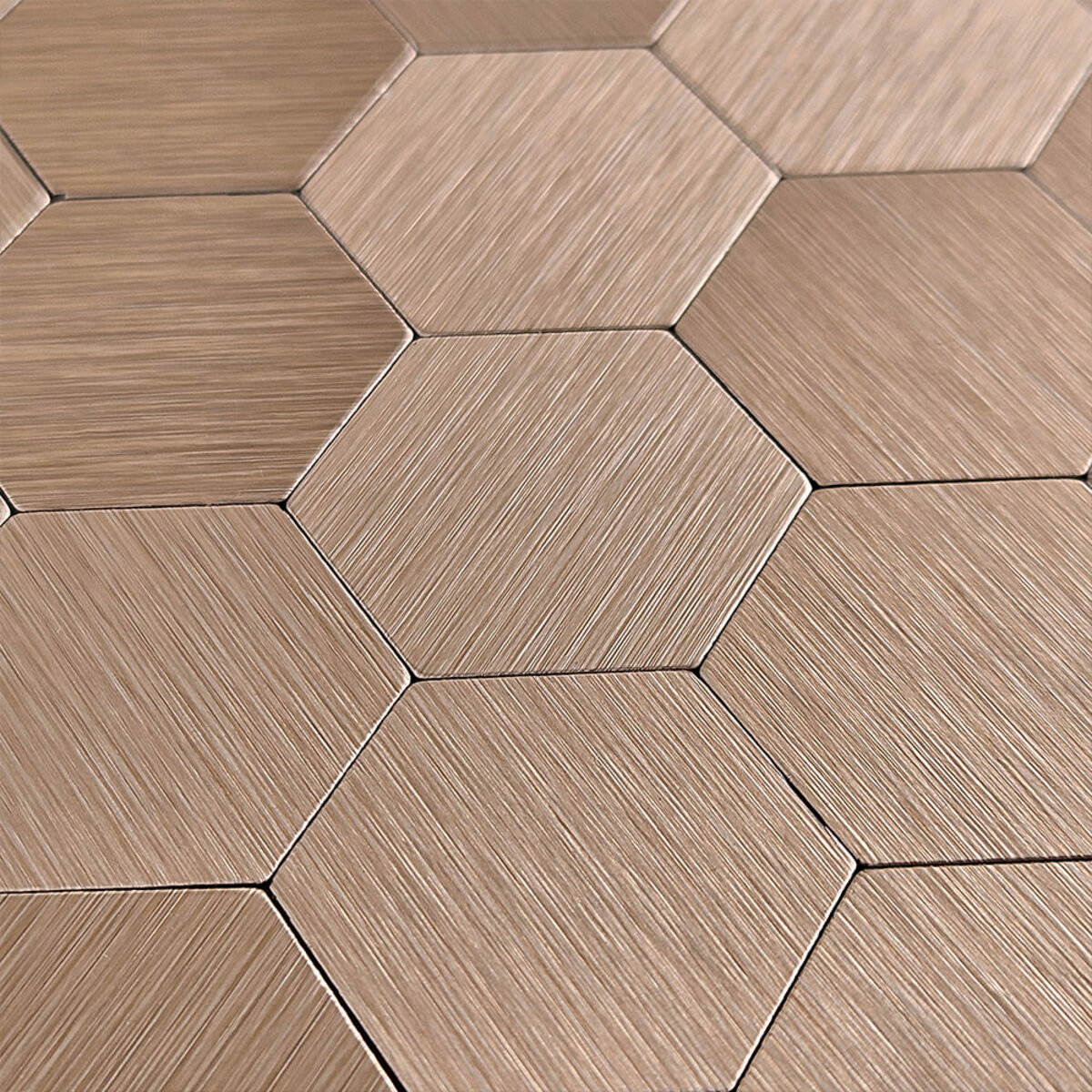 Самоклеюча алюмінієва плитка 300х300х3мм Мозаїка рожеве золото SW-00001930